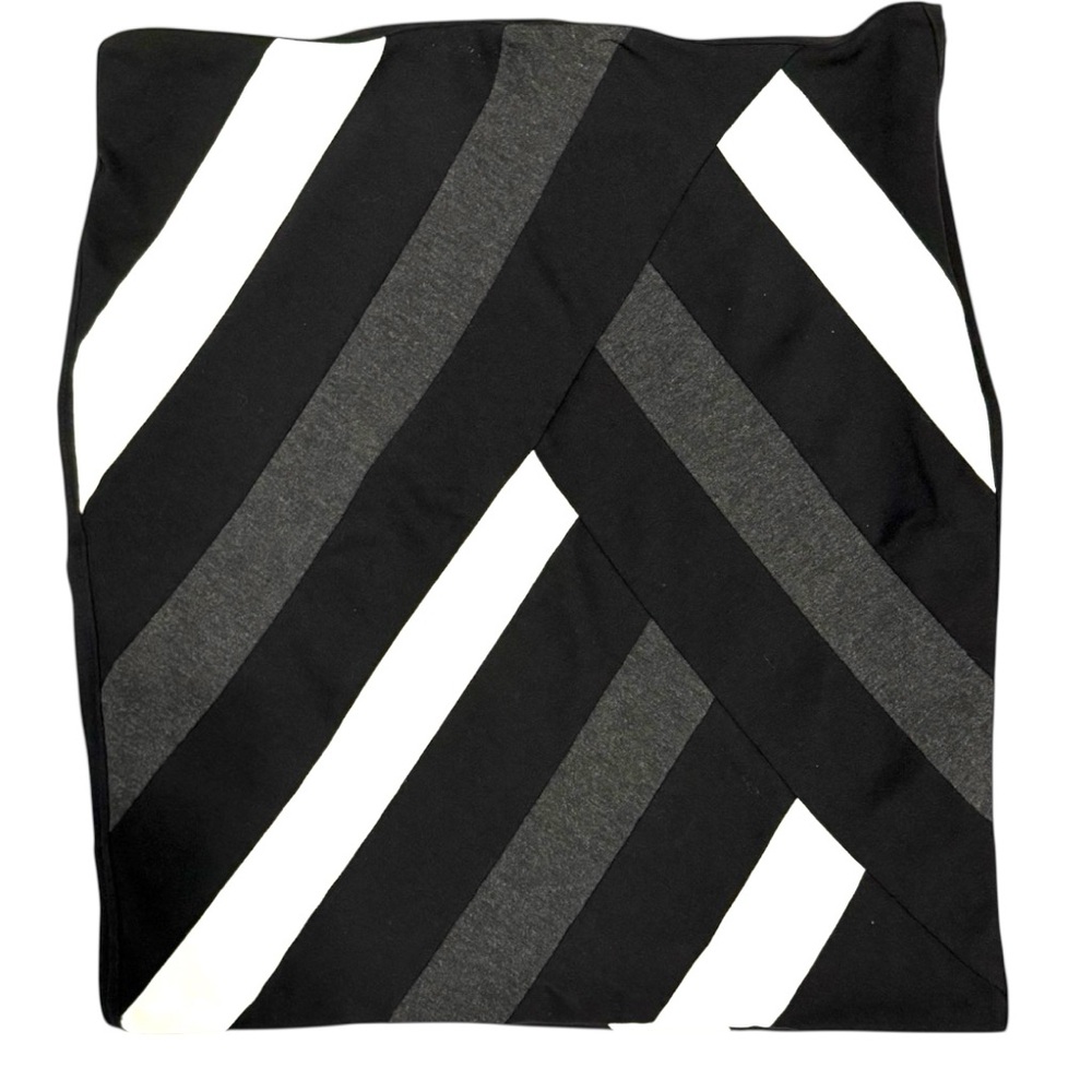 White House Black Market Asymmetrical Chevron Striped Midi Pencil Skirt Size 14